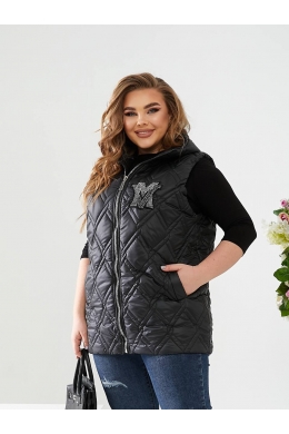 Жіночий весняний жилет чорного кольору
