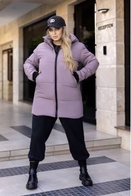 Жіноча куртка з капюшоном колір мокко