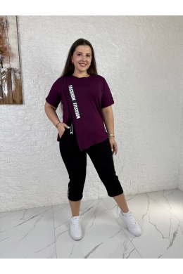 Жіночий костюм двійка кольору марсала