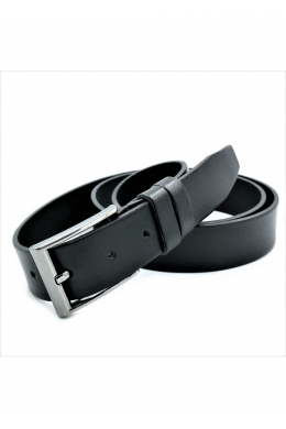 Шкіряний чоловічий ремінь чорний