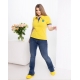 Жіноча футболка поло колір жовтий