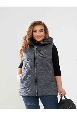 Жіночий весняний жилет сірого кольору