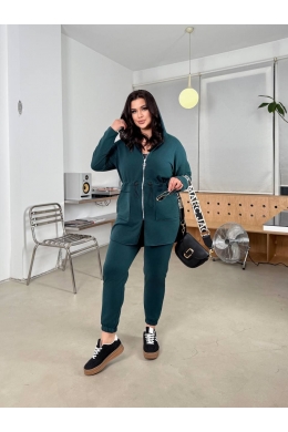 Жіночий костюм двійка зеленого кольору