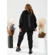 Теплий жіночий костюм на флісі колір чорний