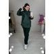 Жіночий костюм двійка колір смарагдовий