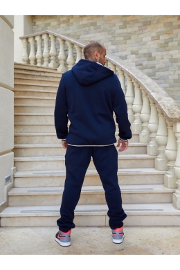 Чоловічий теплий спортивний костюм колір темно-синій