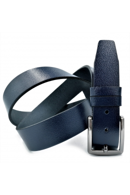 Шкіряний ремінь синій