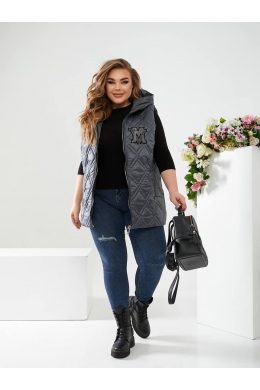 Жіночий весняний жилет сірого кольору