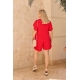 Жіночий костюм двійка з шортами колір червоний