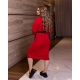 Жіноча сукня на блискавці та під пояс червоного кольору