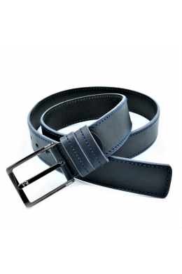 Шкіряний ремінь темно-синій