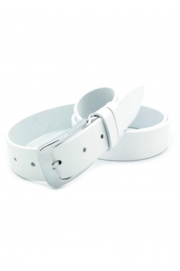 Ремінь чоловічий шкіряний білий