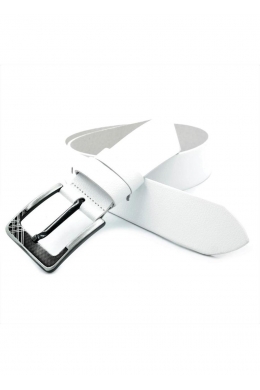 Ремінь чоловічий шкіряний Білий