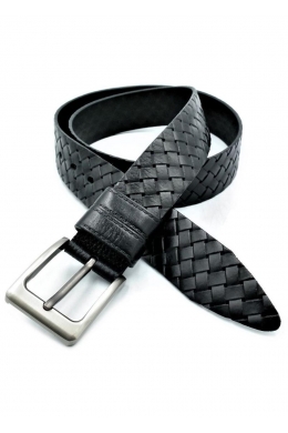 Ремінь чоловічий шкіряний чорний