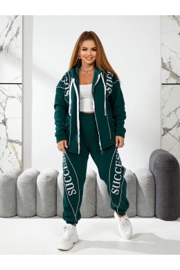 Жіночий теплий спортивний костюм колір пляшка