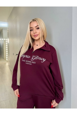 Жіночий костюм двійка бордового кольору