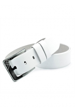 Ремінь чоловічий шкіряний Білий