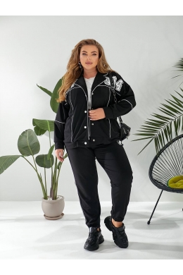 Жіночий прогулянковий костюм чорного кольору