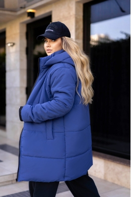 Жіноча куртка з капюшоном колір електрик