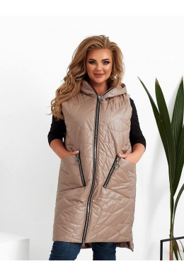 Жіночий жилет прямого крою моко