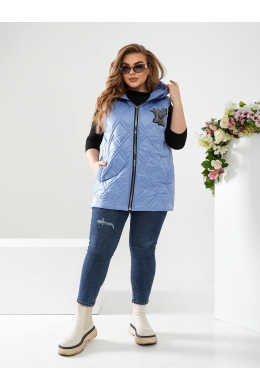 Жіночий весняний жилет блакитного кольору