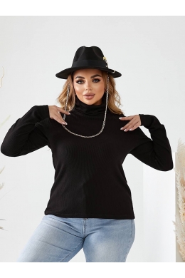 Жіночий гольф ангора в рубчик колір чорний