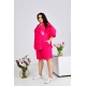Жіночий костюм двійка з шортами колір малина