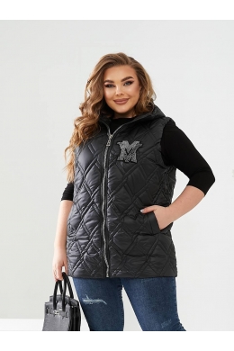 Жіночий весняний жилет чорного кольору