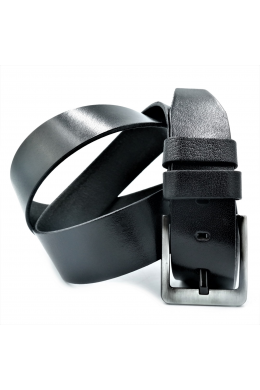 Ремінь чоловічий шкіряний чорний