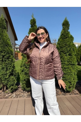 Жіноча демісезонна куртка кольору шоколад