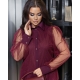 Жіноча ошатна блуза бордового кольору