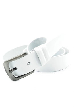 Ремінь чоловічий шкіряний білий