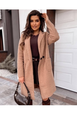 Жіноче демісезонне пальто кольору мокко