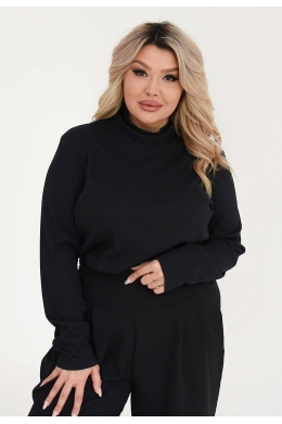 Жіночий гольф у рубчик колір чорний