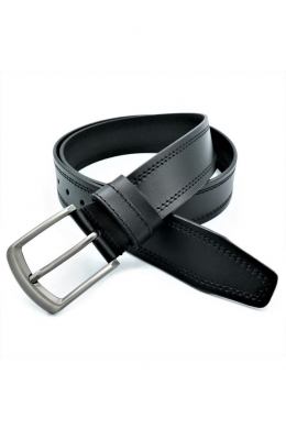 Ремінь чоловічий шкіряний Чорний