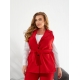 Жіночий костюм двійка жилет і штани колір червоний