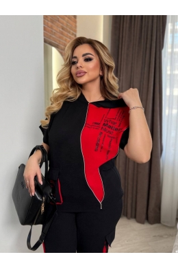 Жіночий костюм двійка колір червоний