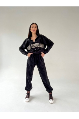 Жіночий костюм із флісу колір чорний