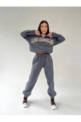 Жіночий костюм із флісу колір графіт