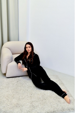 Піжама шовк Армані Jesika Чорний