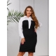 Жіноча комбінована сукня колір чорний