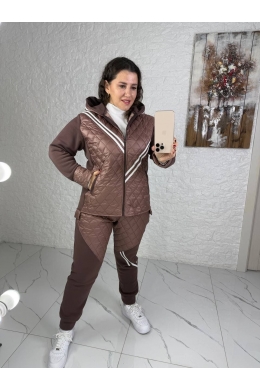 Жіночий костюм двійка колір капучино