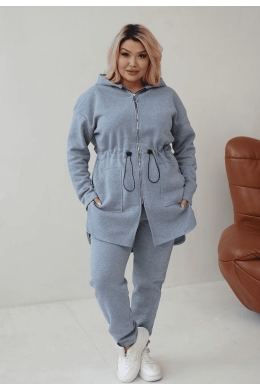Жіночий теплий костюм сірого кольору