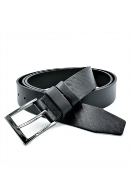 Ремінь чоловічий шкіряний батал Чорний