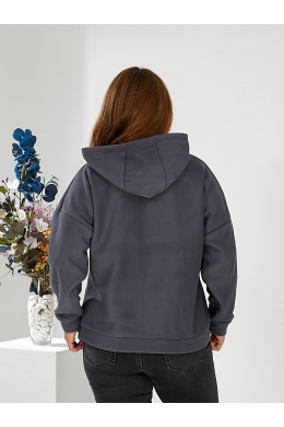 Жіноче флісове худі колір графіт