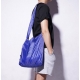 Складна компактна сумка-шоппер синя Sshopping bag to ro up