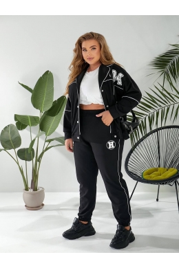 Жіночий прогулянковий костюм чорного кольору