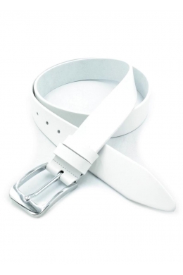 Ремінь чоловічий шкіряний білий