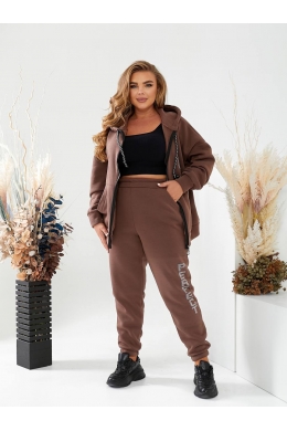 Теплий жіночий костюм на флісі колір мокко