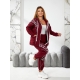 Жіночий теплий спортивний костюм колір бордовий